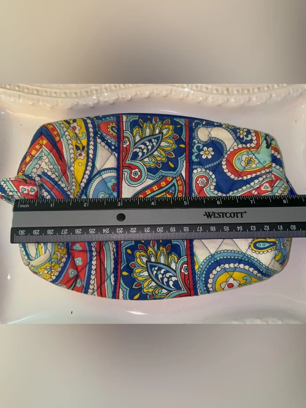 Vera Bradley Marina Paisley Retired Cosmetic Bag